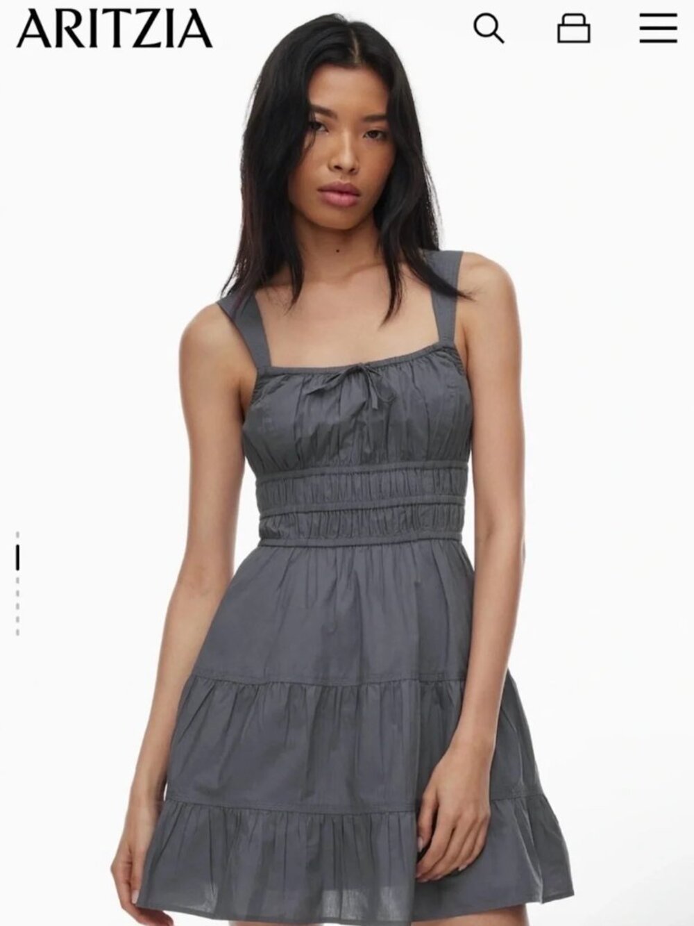 Aritzia Martine Vintage Navy Poplin Dress - worn once